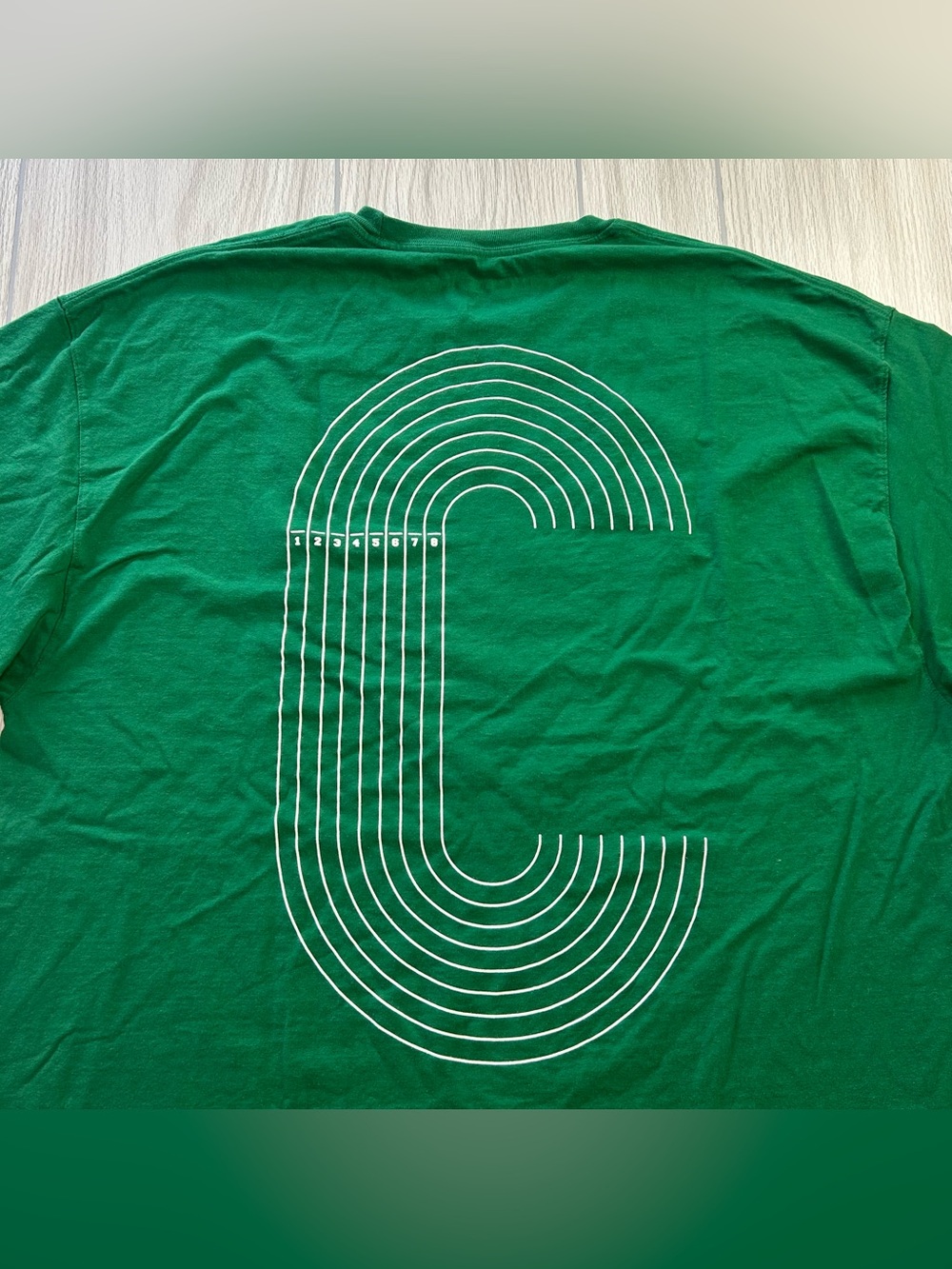 Champion Join The Club Men’s Graphic T-Shirt Running Track 2-Sided Green sz 2XL - Picture 7 of 10